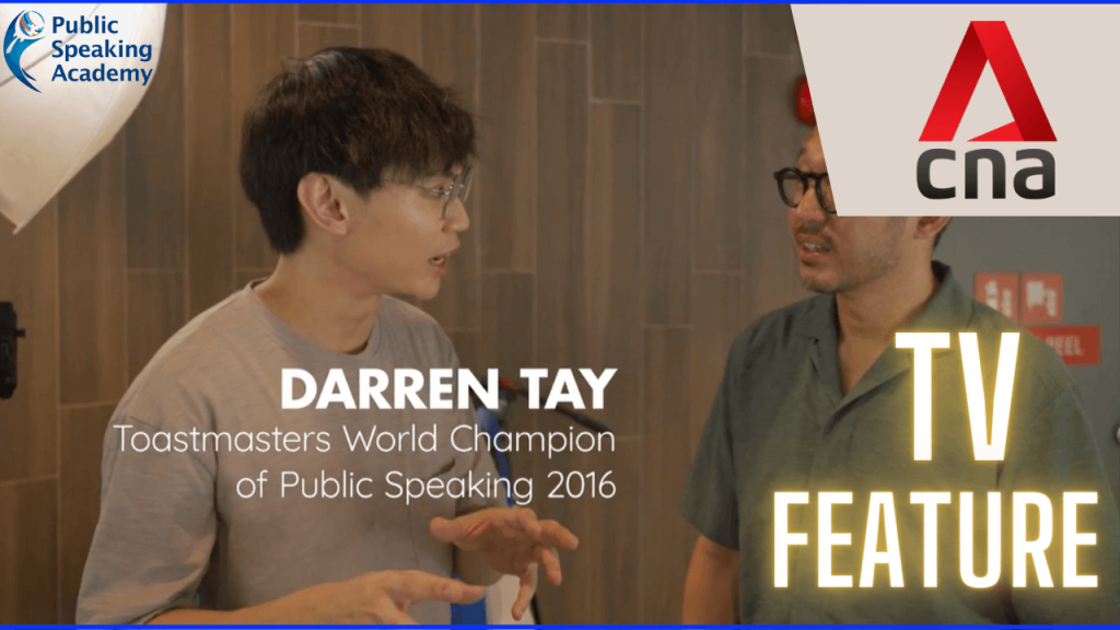 image of darren tay featuring on cna tv show as an expert on persuasion